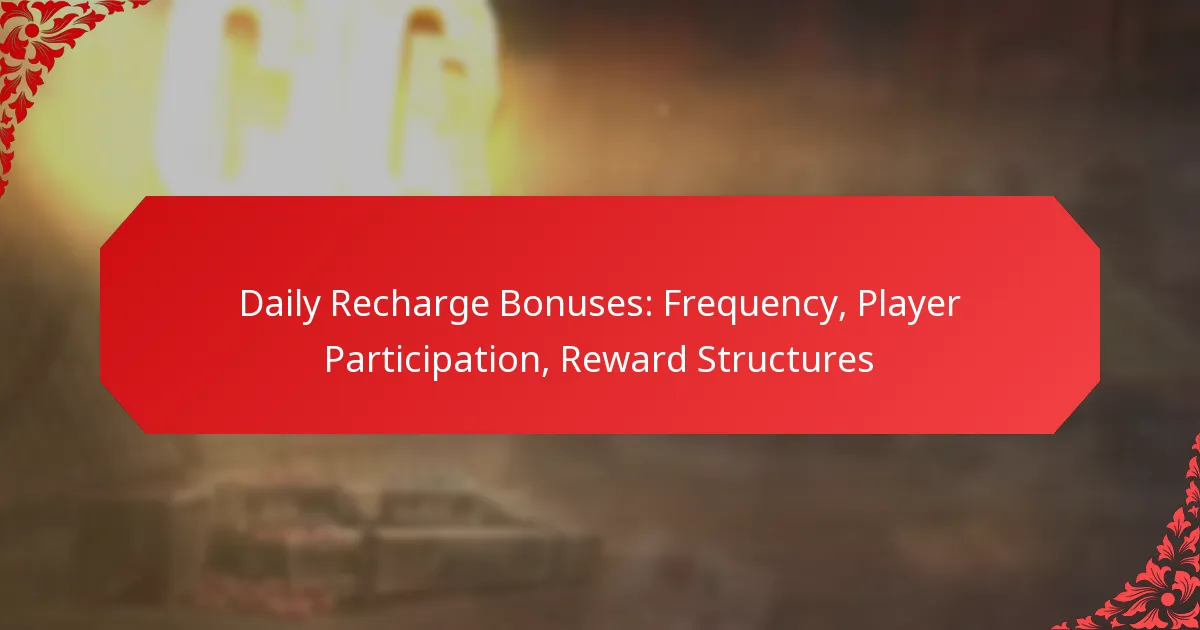Daily Recharge Bonuses: Frequency, Player Participation, Reward Structures