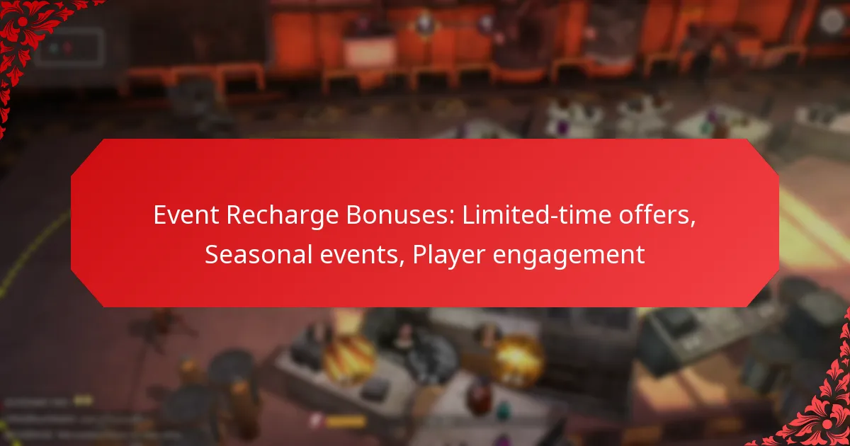 Event Recharge Bonuses: Limited-time offers, Seasonal events, Player engagement