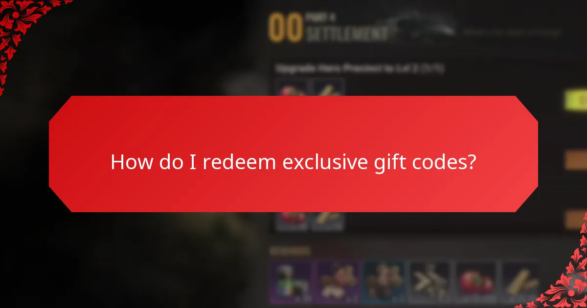 How do I redeem exclusive gift codes?
