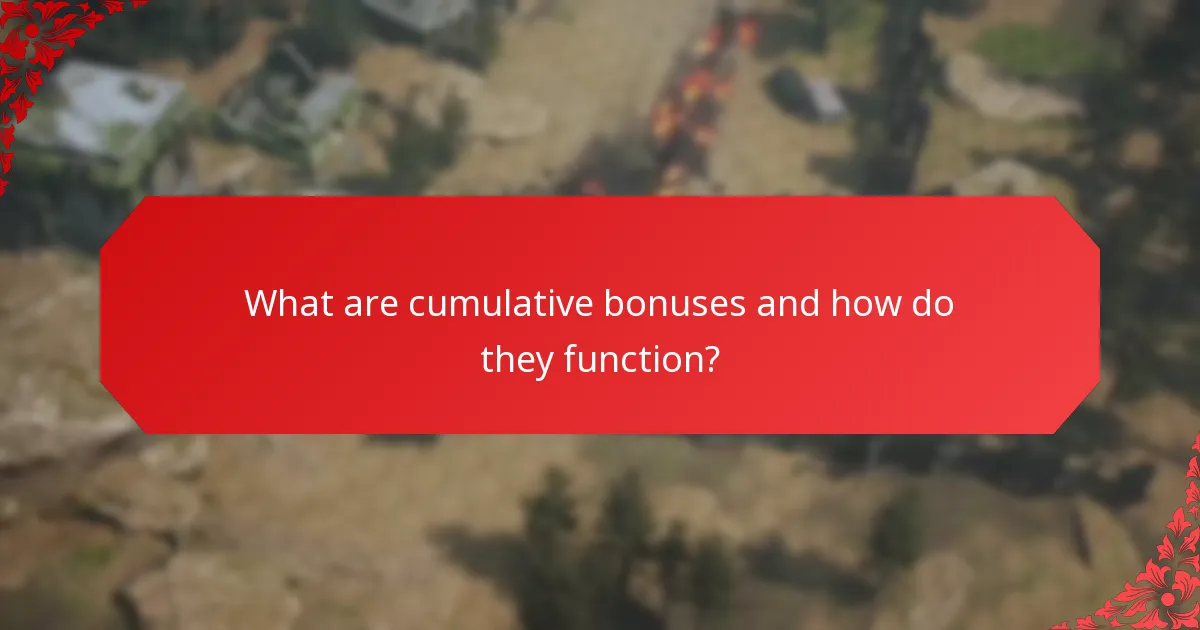 What are cumulative bonuses and how do they function?
