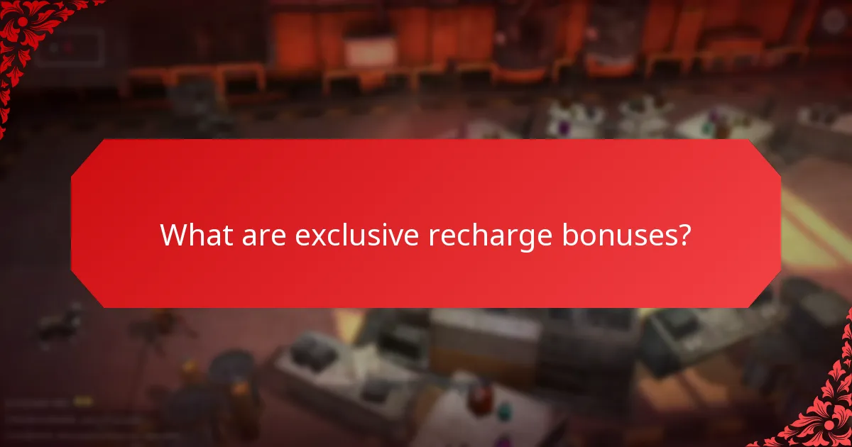 What unique rewards can players earn from recharge bonuses?