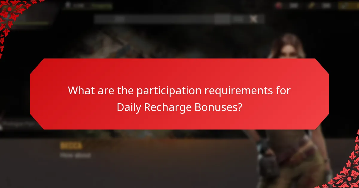 What are the reward structures for Daily Recharge Bonuses?